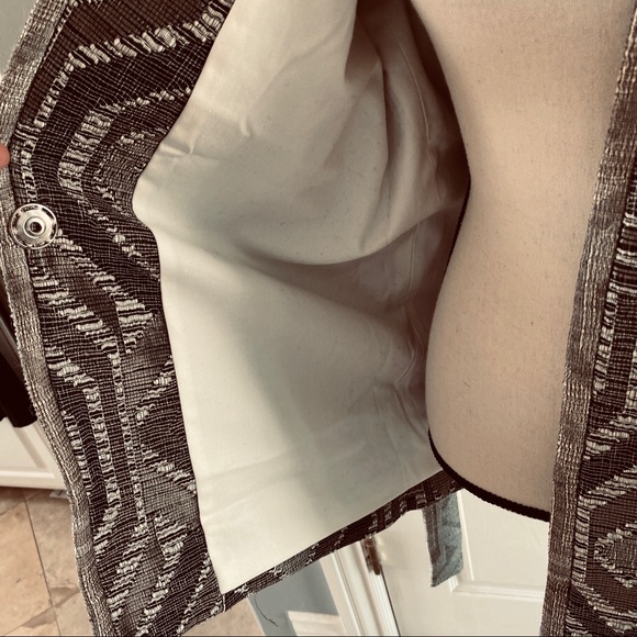 NWT IRO Bianza Kimono Style JKT Sz 38 BLK/Ecru/Sil - Picture 14 of 16